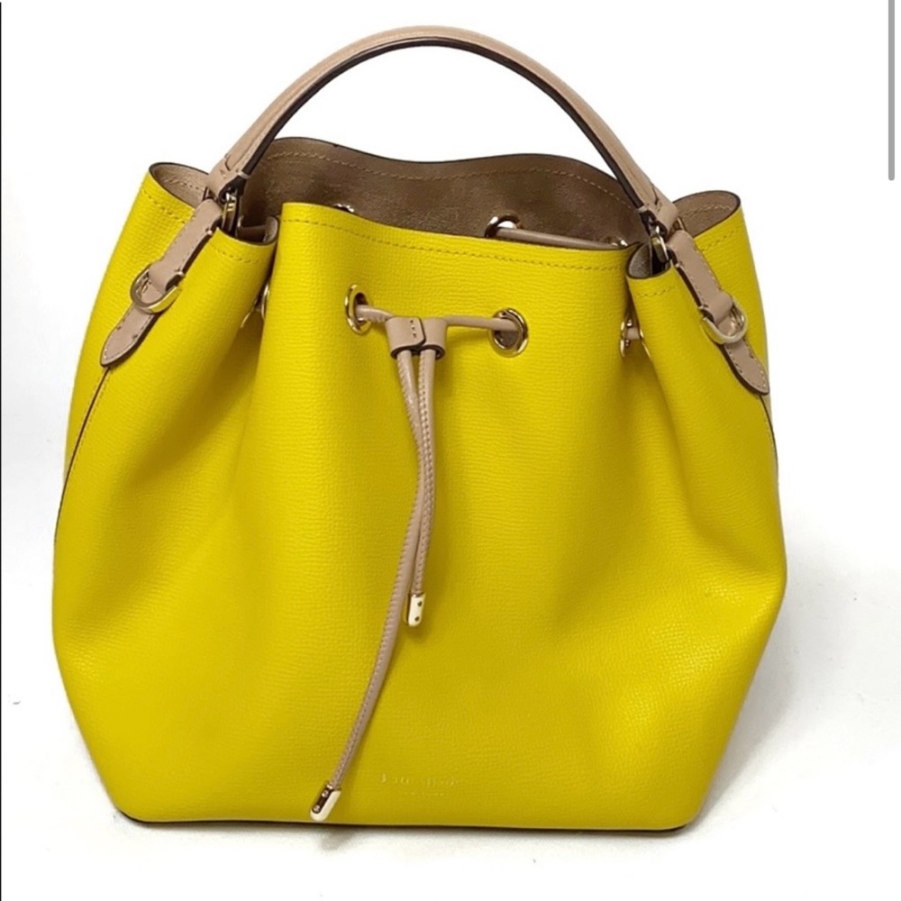 KATE SPADE YELLOW LEATHER VIVIAN BUCKET